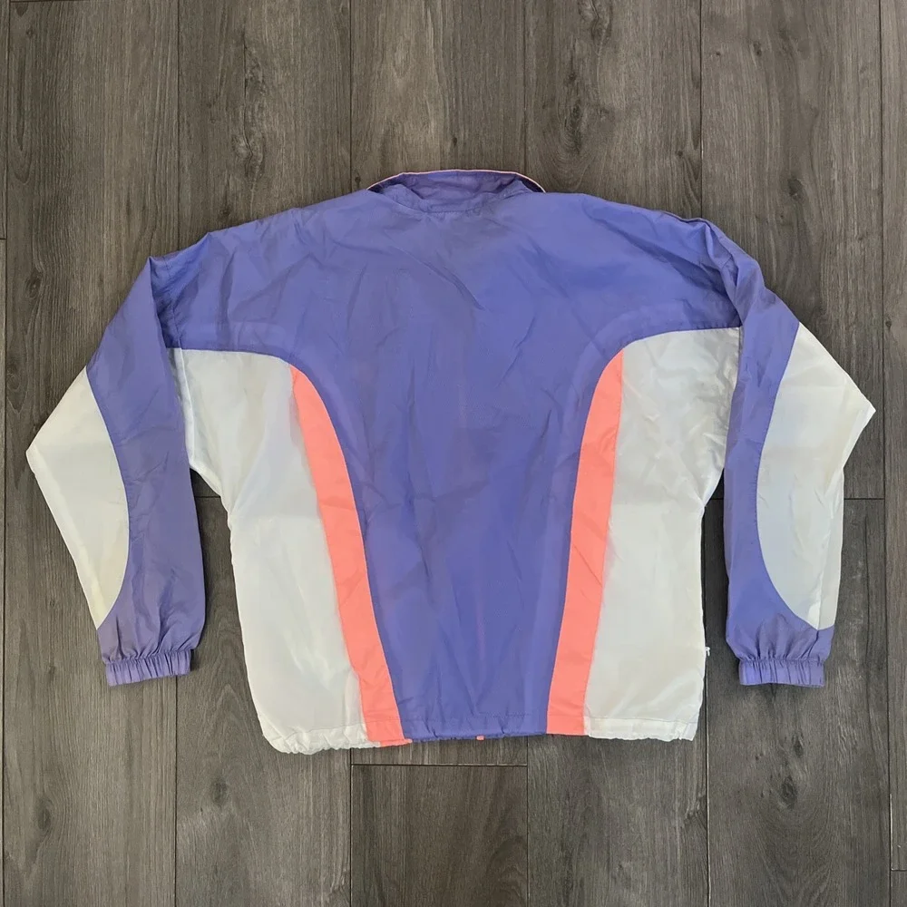 VTG Nike Womens S (6-8) Windbreaker Jacket Purple Pink White